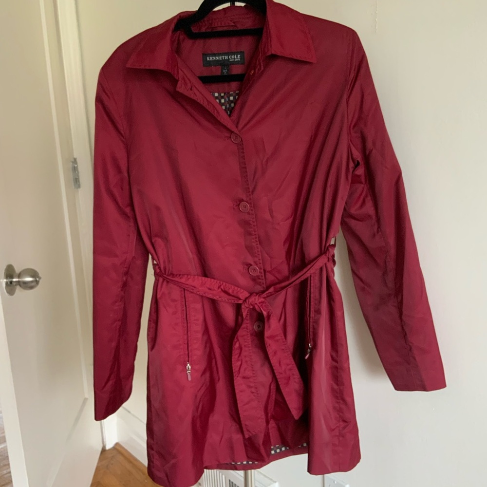 Kenneth Cole Women's Red Trench Coat